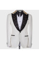 Daniel Chic White Peaked Lapel Beadings Men Suits Best For Wedding
