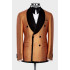 Gabriel Fashion Orange Shawl Lapel Sequins Double Breasted Men Suits