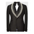 Lambert Smart Black Shawl Lapel Three Pieces Wedding Men Suits With Beadings