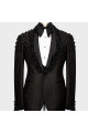 Madison Black Jacquard Shawl Lapel Beadings Three Pieces Wedding Men Suits Madison Black Jacquard Shawl Lapel Beadings Three Pieces Wedding Men Suits