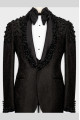 Madison Black Jacquard Shawl Lapel Beadings Three Pieces Wedding Men Suits Madison Black Jacquard Shawl Lapel Beadings Three Pieces Wedding Men Suits