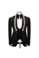 Baird Stylish Black Shawl Lapel Beadings Three Pieces Wedding Men Suits Baird Stylish Black Shawl Lapel Beadings Three Pieces Wedding Men Suits