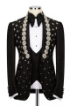 Baird Stylish Black Shawl Lapel Beadings Three Pieces Wedding Men Suits Baird Stylish Black Shawl Lapel Beadings Three Pieces Wedding Men Suits