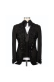 Gale Modern Black Shawl Lapel Three Pieces Appliques Wedding Men Suits
