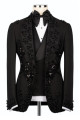 Gale Modern Black Shawl Lapel Three Pieces Appliques Wedding Men Suits