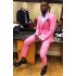 Isabella Glitter Pink One Button Peaked Lapel Prom Suits for Men