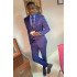 David Navy Blue Plaid Notched Lapel Prom Suits for Men