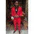 Ryan New Arrival Red Notched Lapel Slim Fit Bespoke Prom Suits