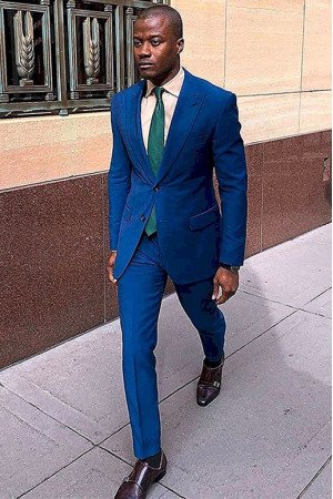 Tyler Stylish Royal Blue Peaked Lapel Slim Fit Prom Suits Tyler Stylish Royal Blue Peaked Lapel Slim Fit Prom Suits