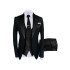 Gabriel New Arrival Black Peaked Lapel Prom Men Suits with 3 Pieces