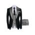 Elijah Fashion Black and Gray Three Pieces Prom Suits