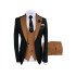 Aiden Stylish Black And Brown Bespoke Three Pieces Prom Suits