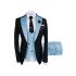 Angel Chic Blue and Black Close Fitting Three Pieces Prom Suits