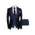 Jackson Black and Dark Blue Three Pieces Slim Fit Prom Suits for Men