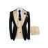 Kevin Black and Yellow Fashion Three Pieces Prom Men Suits
