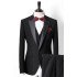 Luke Black Jacquard Three Pieces Slim Fit Wedding Suits