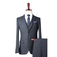 Aidan Dark Gray Striped Three Pieces Formal Business Suits Aidan Dark Gray Striped Three Pieces Formal Business Suits