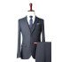 Aidan Dark Gray Striped Three Pieces Formal Business Suits