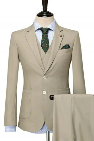 Landon Champagne Three Pieces Slim Fit Stylish Men Suits for Business Landon Champagne Three Pieces Slim Fit Stylish Men Suits for Business