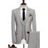 Thomas Modern Gray Three Pieces Peaked Lapel Business Men Suits