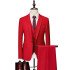 Diego Fashion Red Three Pieces Notched Lapel Men Suits for Business