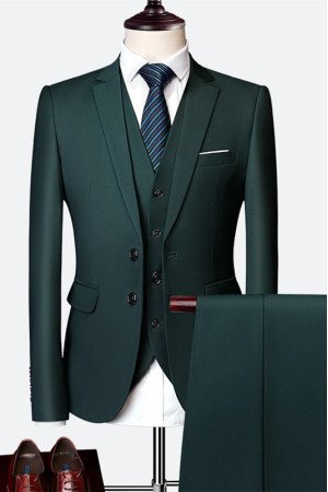 Owen Dark Green Fashion Three Pieces Bespoke Men Suits Owen Dark Green Fashion Three Pieces Bespoke Men Suits