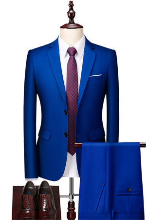 Charles Royal Blue Two Pieces Close Fitting Men Suits Charles Royal Blue Two Pieces Close Fitting Men Suits