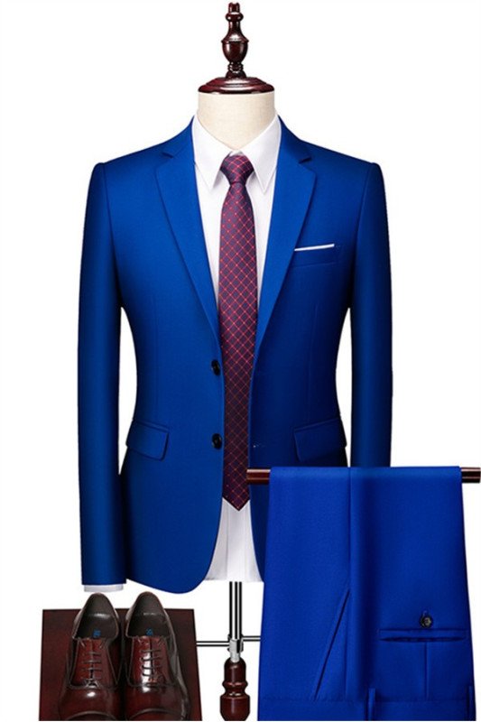 Charles Royal Blue Two Pieces Close Fitting Men Suits