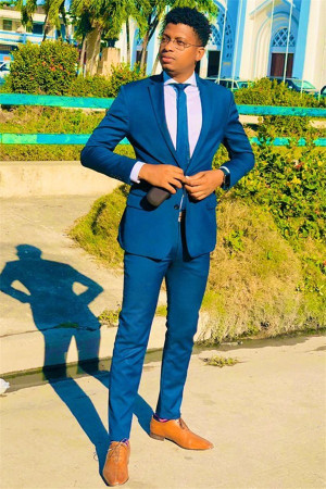 Sean Navy Blue Slim Fit Fashion Notched Lapel Men Suits Sean Navy Blue Slim Fit Fashion Notched Lapel Men Suits