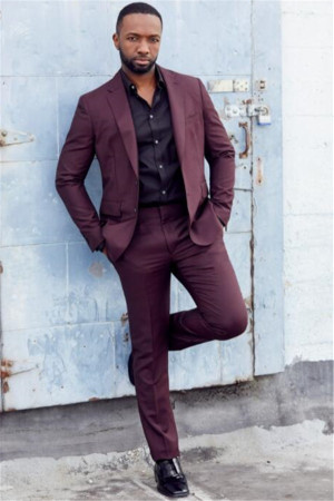 Carlos Burgundy New Arrival Notched Lapel Slim Fit Prom Suits Carlos Burgundy New Arrival Notched Lapel Slim Fit Prom Suits