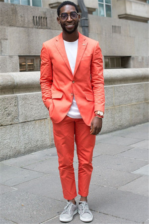 Jeremiah Orange Notched Lapel Close Fitting Prom Men Suits Jeremiah Orange Notched Lapel Close Fitting Prom Men Suits