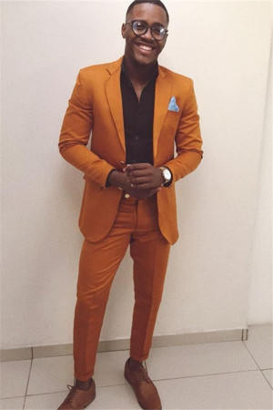 Jesus Gold Brown Stylish Slim Fit Bespoke Prom Outfits