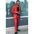 Carter Latest Design Red Notched Lapel Two Pieces Prom Suits