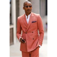 Sebastian Modern Double Breasted Peaked Lapel Slim Fit Men Suits Sebastian Modern Double Breasted Peaked Lapel Slim Fit Men Suits