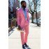 Xavier Candy Pink Peaked Lapel Double Breasted Men Suits