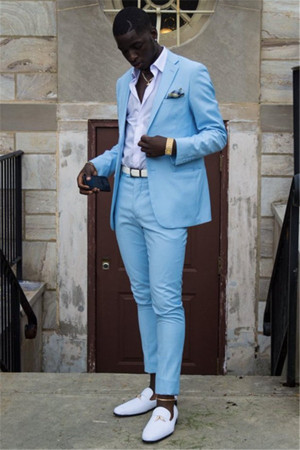 Brayden Blue Notched Lapel Fashion Two Pieces Prom Suits Brayden Blue Notched Lapel Fashion Two Pieces Prom Suits