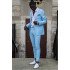 Brayden Blue Notched Lapel Fashion Two Pieces Prom Suits