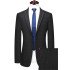Dominic Latest Design Black Plaid Formal Business Men Suits
