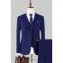 Tristan Dark Blue Three Pieces Notched Lapel Bespoke Men Suits for Business