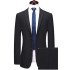 Carson New Arrival Black Notched Lapel Close Fitting Men Suits