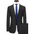 Miguel Modern Black Striped Notched Lapel Bespoke Men Suits
