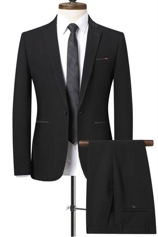 Steven Black One Button Fashion Slim Fit Simple Business Suits