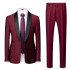 Alejandro Chic Burgundy Two Pieces Shawl Lapel Wedding Suits