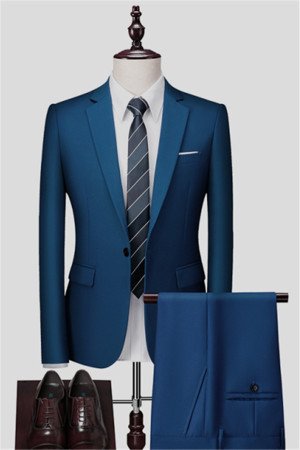Liam New Arrival Blue One Button Fashion Men Suits for Business