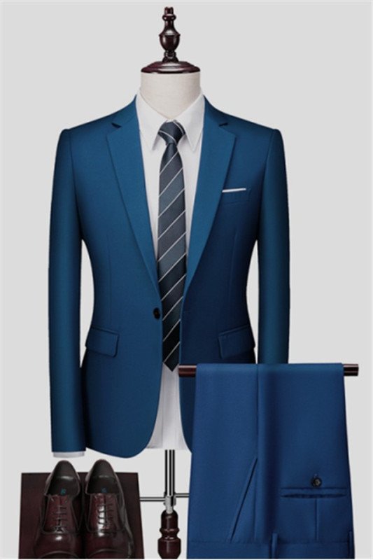 Liam New Arrival Blue One Button Fashion Men Suits for Business