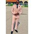 Ryan Pink Peaked Lapel Double Breasted Close Fitting Prom Suits