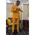 James Latest Design Yellow Double Breasted Prom Men Suits