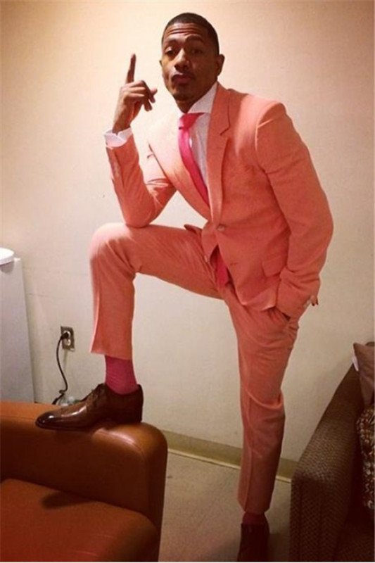 Nicholas Fashion Pink Notched Lapel Slim Fit Men Suits for Prom