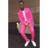 Tyler Candy Pink Notched Lapel Sparkly Bespoke Prom Men Suits