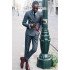 Samuel Dark Gray Peaked Lapel Double Breasted Fashion Prom Suits